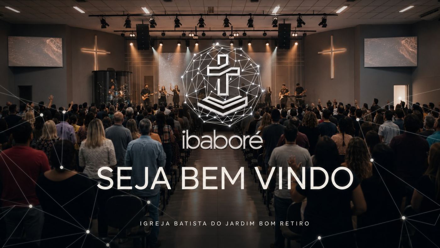 Igreja reunida em culto no templo da IBABORÉ