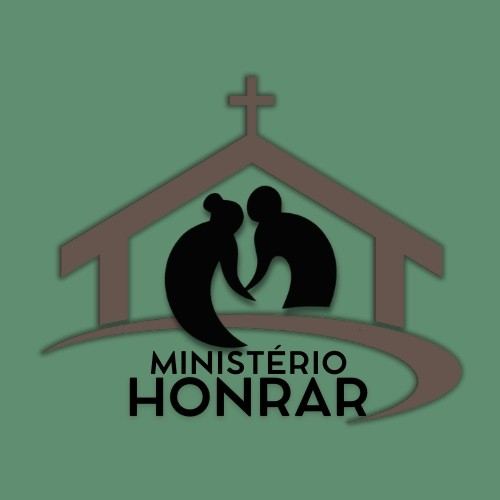 Logo do Ministério Honrar: um casal de idosos de mãos dadas diante de uma igreja